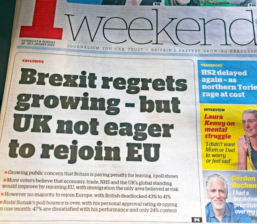 Recent polls reveal Brexit Regret in the UK. Public support in Britain for rejoining the European Union has reached an all-time high.
